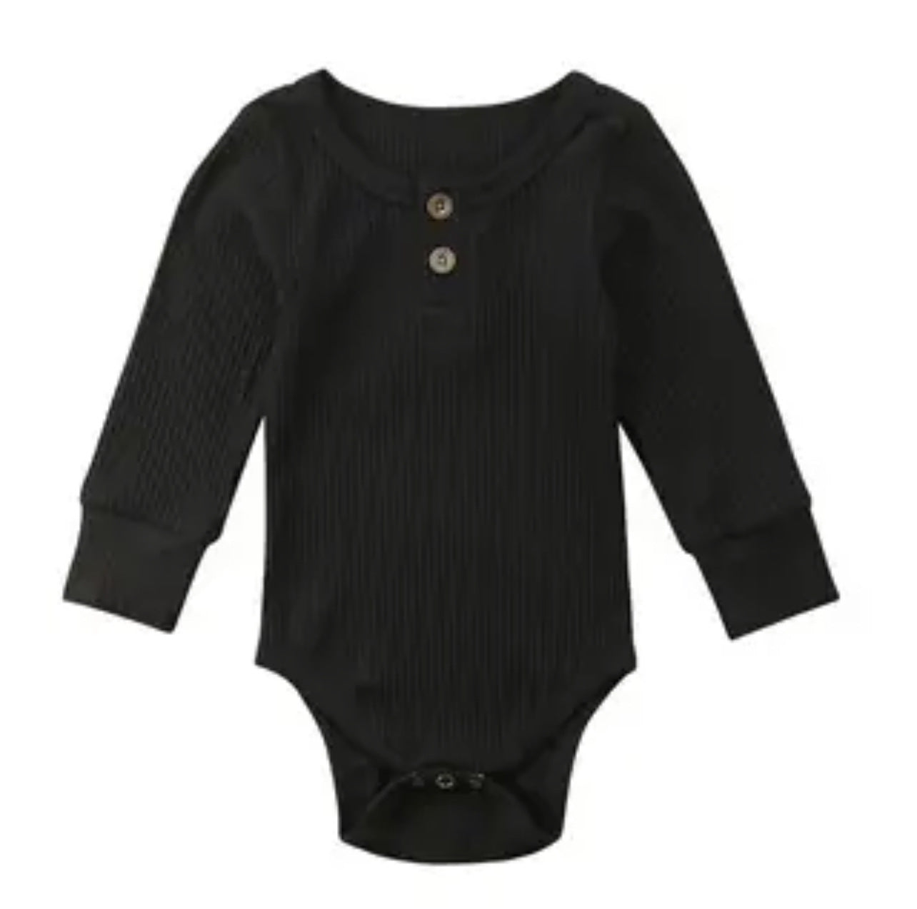 Infant Sunken Stripe Cotton Long Sleeve Triangle Rompers