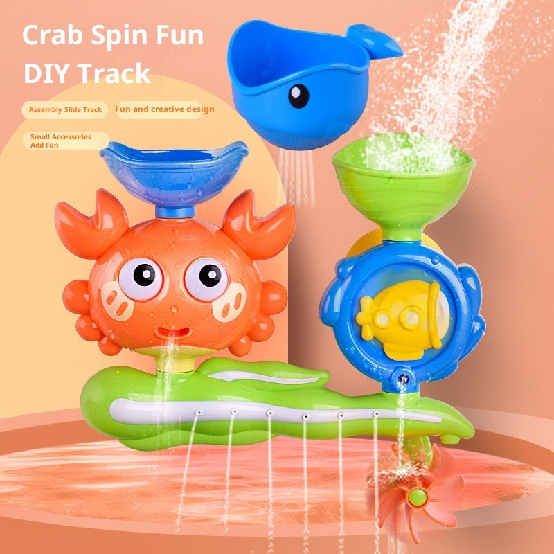 Shower Bathroom Crab Water Truck Rotary Table Baby Children Water Toys