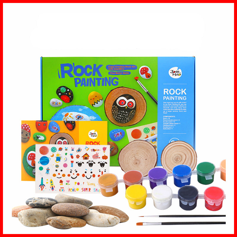 Childhood Stone Painting Art Set Children's Diy Creative Painted Baby Handmade Creative Painting Educational Toys
