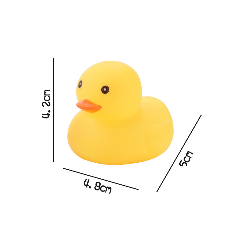 Water Playing Small Yellow Duck Baby Bath Toys Squeeze And Sound Big Yellow Duck Suit