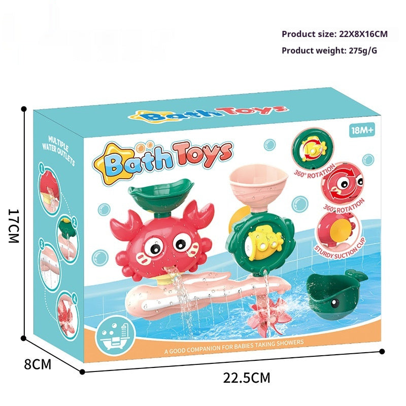 Shower Bathroom Crab Water Truck Rotary Table Baby Children Water Toys