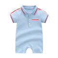 Children's New Handsome Short-sleeved Cotton Rompers