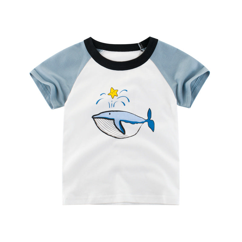 Children's Round Neck Cotton Short Sleeves