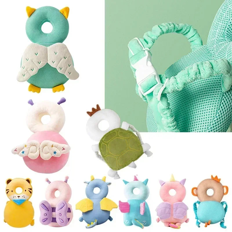 1-3T Toddler Baby Head Safety Cushion Soft Back Protector Angel Bee Cartoon Pillow Protective Headgear