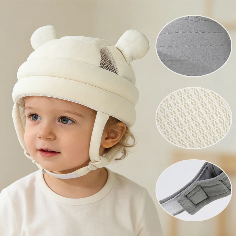 Baby First Steps Safety Helmet – Soft 360° Head Protection Cushion for Crawling & Walking Babies