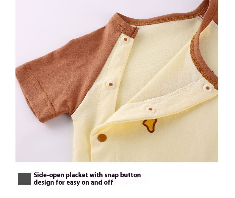 Baby Short Sleeve Rompers Cotton Thin Romper