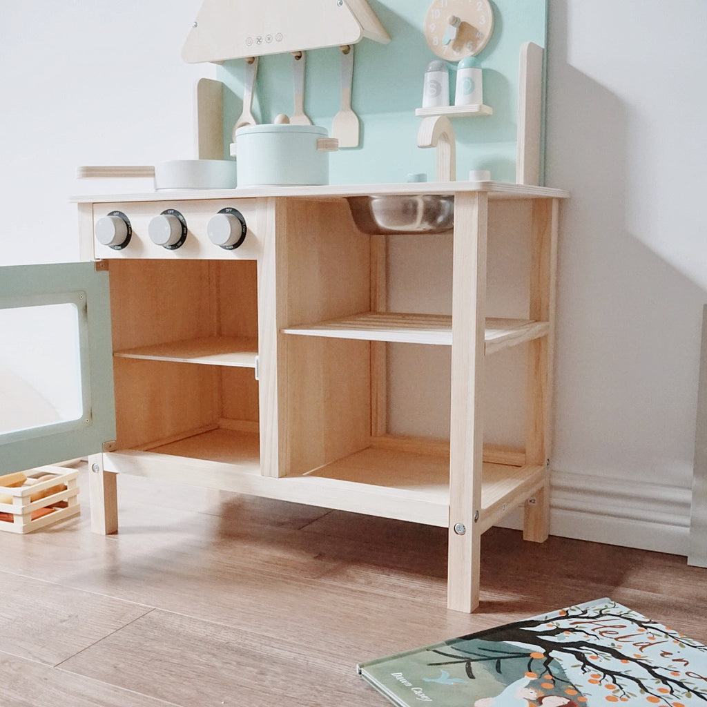 Children's Solid Wood Kitchen Male And Female Baby Family Cooking Cooking Toys