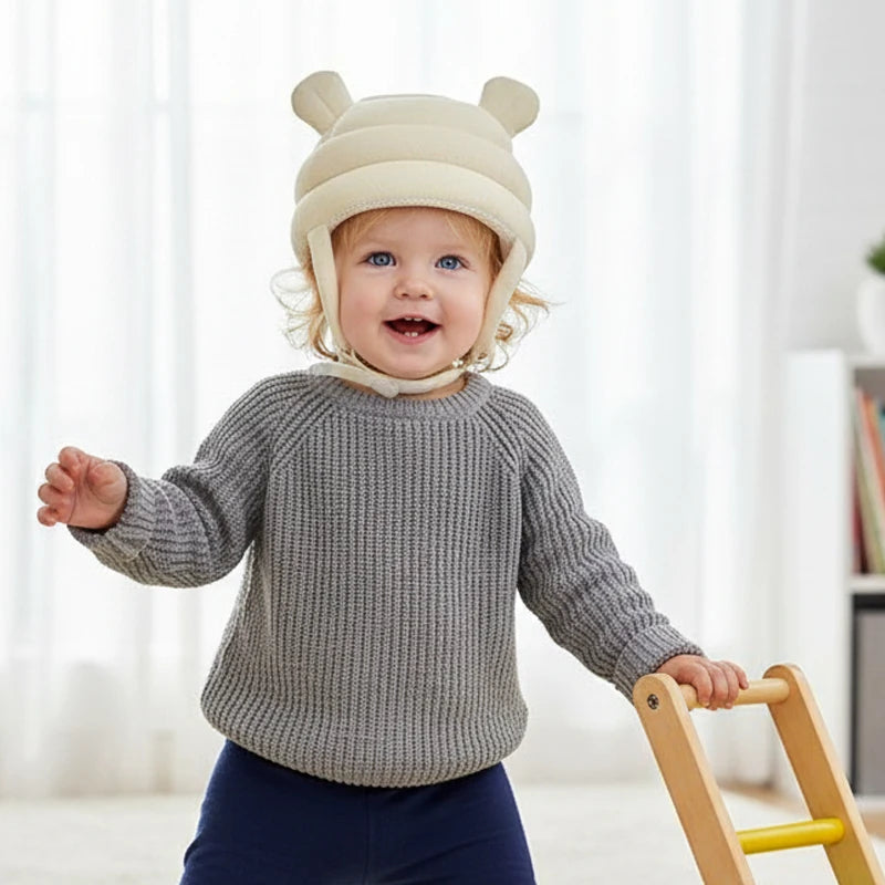 Baby First Steps Safety Helmet – Soft 360° Head Protection Cushion for Crawling & Walking Babies