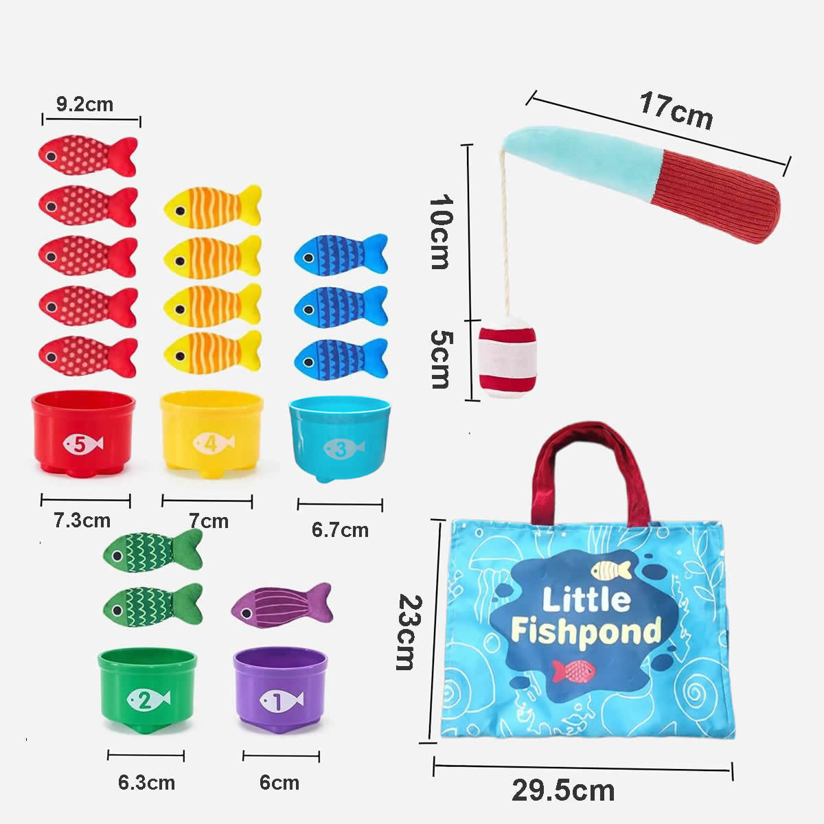 Baby Fishing Toys Fabric Crawling Game Mat Three-dimensional Early Education Toys