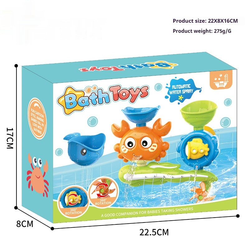 Shower Bathroom Crab Water Truck Rotary Table Baby Children Water Toys