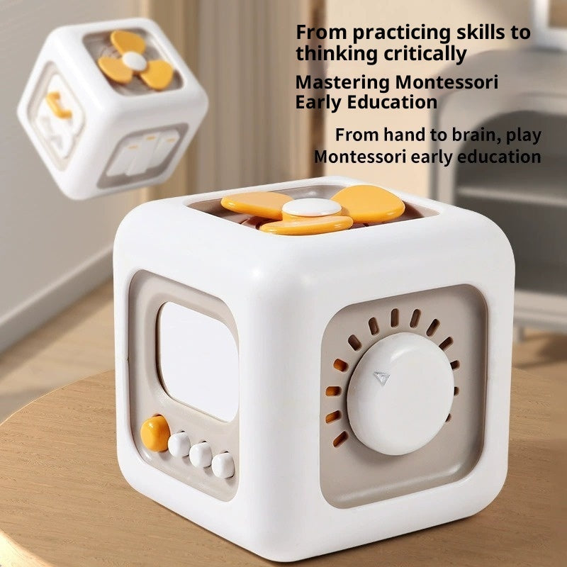 Children's Hexahedral Cube 3d Three-dimensional Busy Ball Turn Enlightenment Baby 1-3 Early Childhood Educational Toys Cross-border