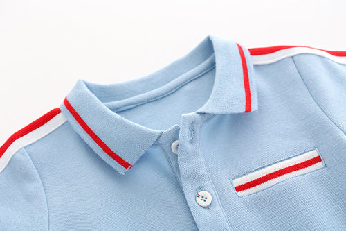 Children's New Handsome Short-sleeved Cotton Rompers