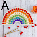 Rainbow Hair Ball Building Blocks Baby Early Education Educational Toys