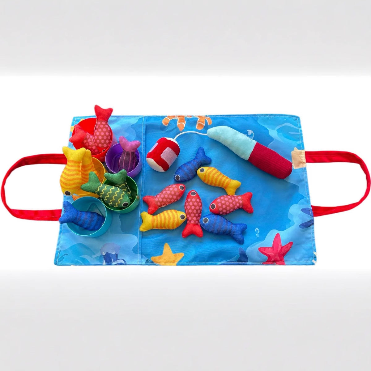 Baby Fishing Toys Fabric Crawling Game Mat Three-dimensional Early Education Toys
