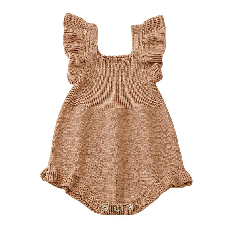 Camisole Lotus Leaf Flounced Sleeve Triangle Rompers